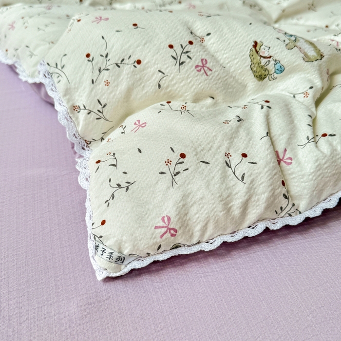 91家纺网 家纺一手货源 找家纺 鑫贝阳 2025新款A类亲肤邹邹纱冬被被子被芯 蜜芽兔