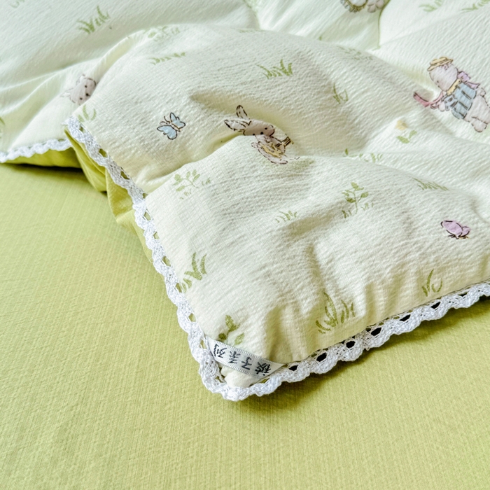 91家纺网 家纺一手货源 找家纺 鑫贝阳 2025新款A类亲肤邹邹纱冬被被子被芯 音乐家