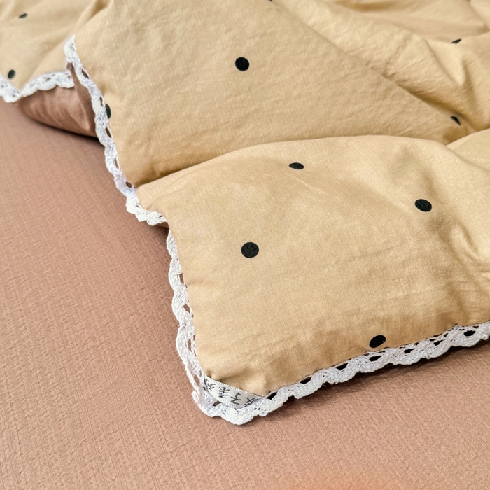 91家纺网 家纺一手货源 找家纺 鑫贝阳 2025新款A类亲肤邹邹纱冬被被子被芯 心动波点