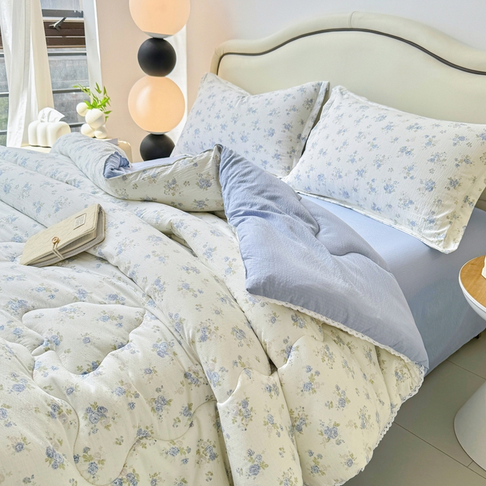 鑫贝阳 2025新款A类亲肤邹邹纱冬被被子被芯 兰香入梦