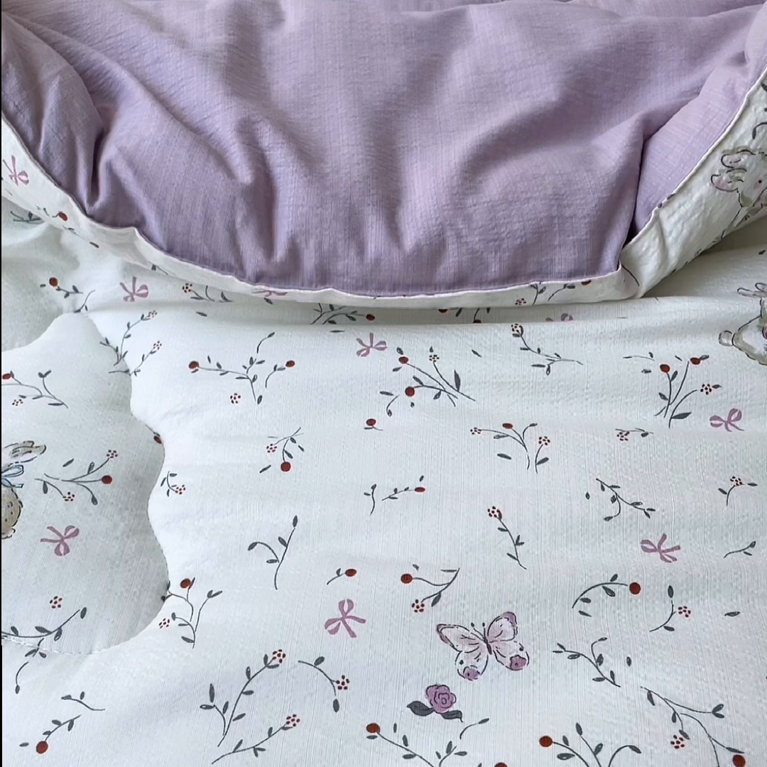 91家纺网 家纺一手货源 找家纺 鑫贝阳 2025新款A类亲肤邹邹纱冬被被子被芯 蜜芽兔