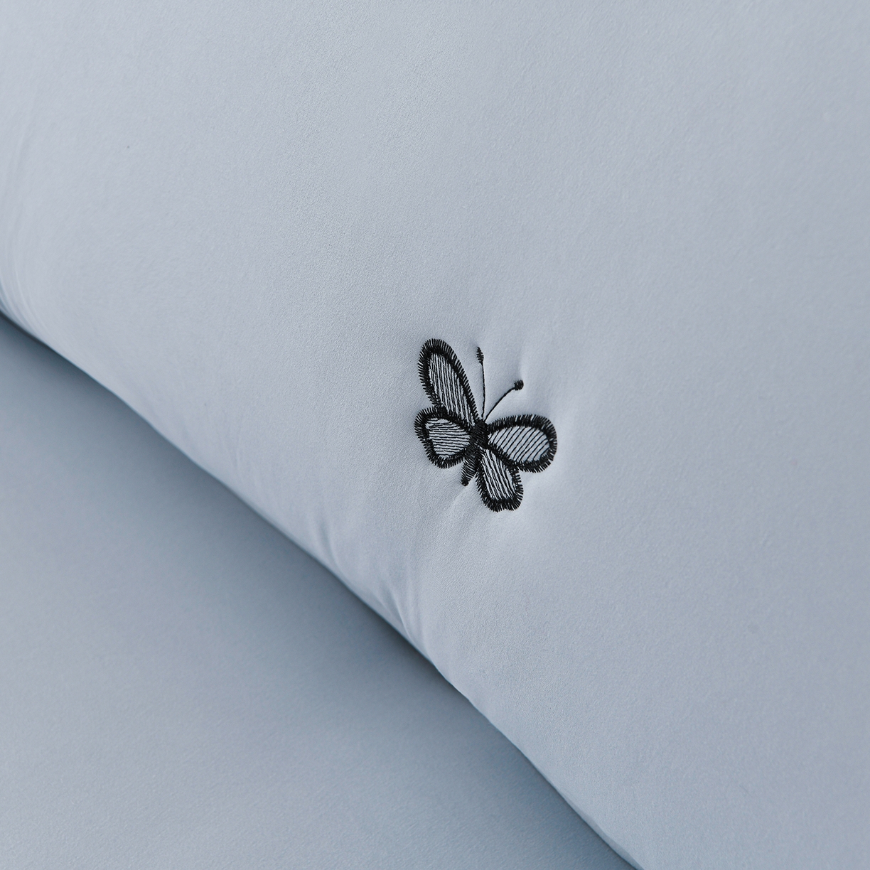 91家纺网 家纺一手货源 找家纺 推推家纺 2025新款A类水洗棉花边床笠单品床笠床笠单件 蝴蝶-蓝色