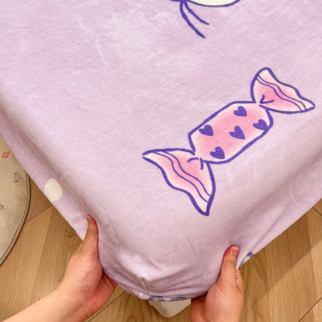 91家纺网 家纺一手货源 找家纺 暮思家居 2025新款正版授权三丽鸥大版牛奶绒数码印花单品床笠单件床笠(带标价格） 绒A版-梦想库洛米