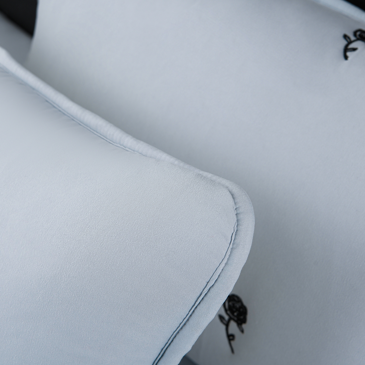 91家纺网 家纺一手货源 找家纺 推推家纺 2025新款A类水洗棉花边床笠单品床笠床笠单件 花边款玫瑰-蓝色