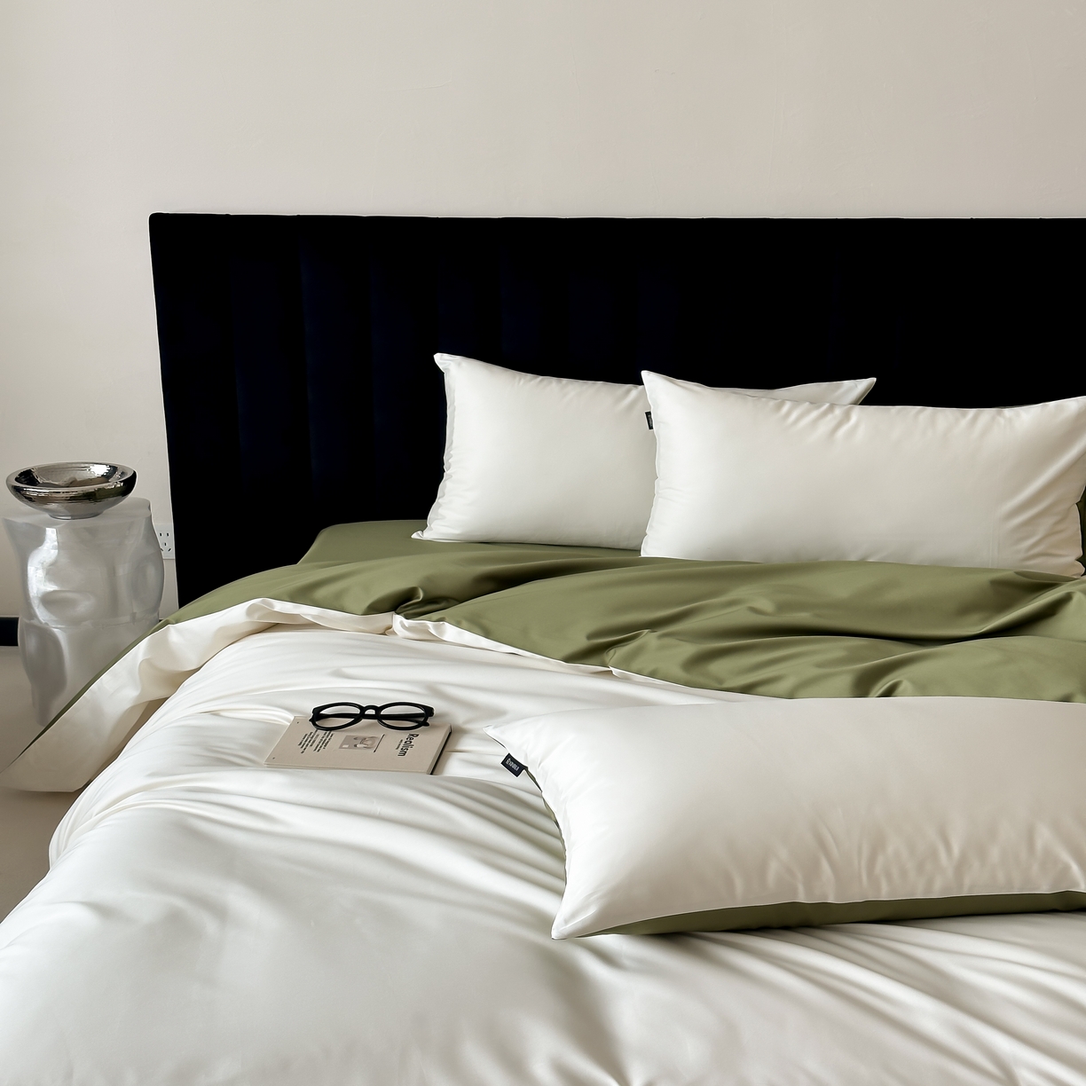 91家纺网 家纺一手货源 找家纺 馨蕊家居 2025春夏新品100S高奢简约长绒棉系列-棉拾光（非会员+20） 控价：不低于218/248/268 棉拾光-灰湖绿