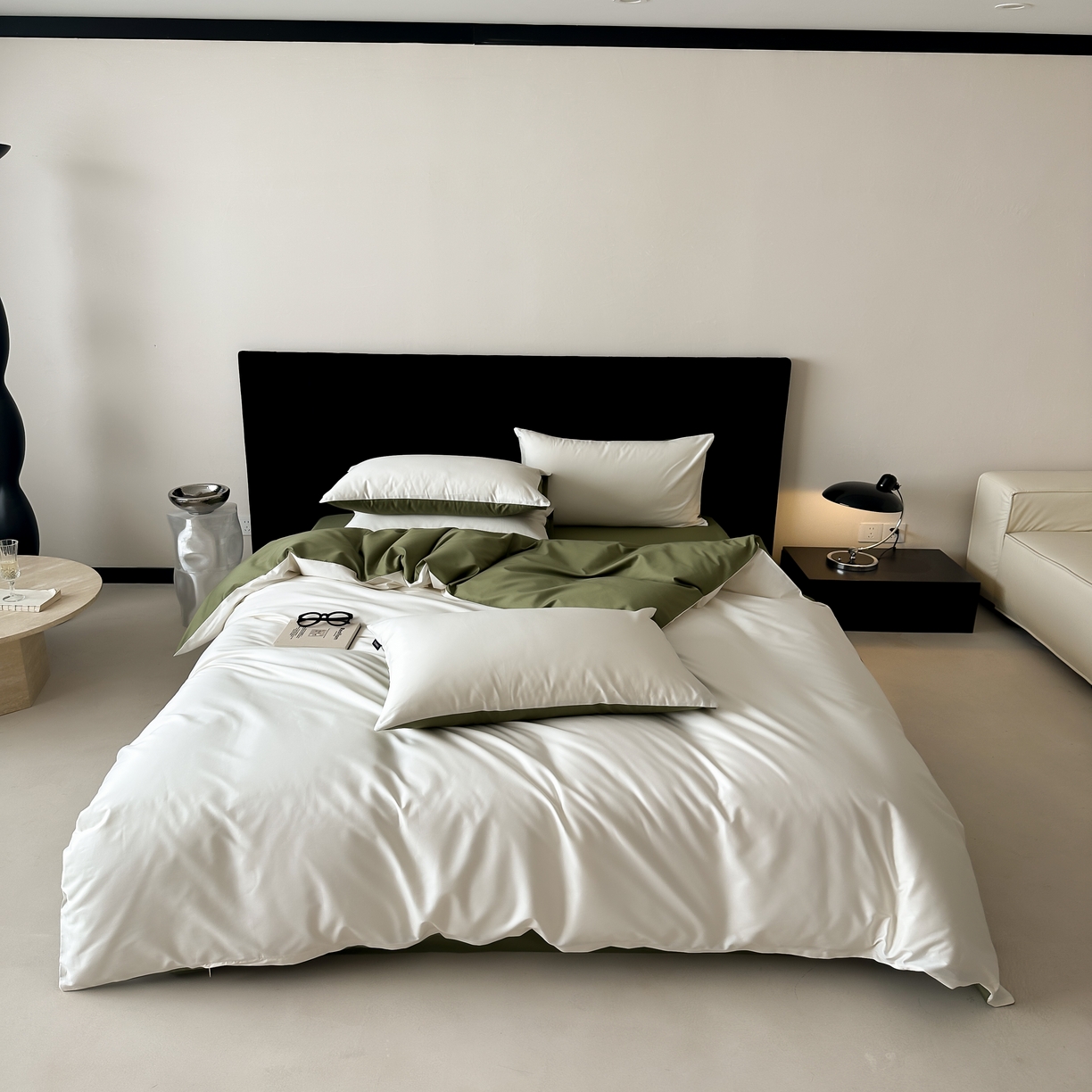 91家纺网 家纺一手货源 找家纺 馨蕊家居 2025春夏新品100S高奢简约长绒棉系列-棉拾光（非会员+20） 控价：不低于218/248/268 棉拾光-灰湖绿