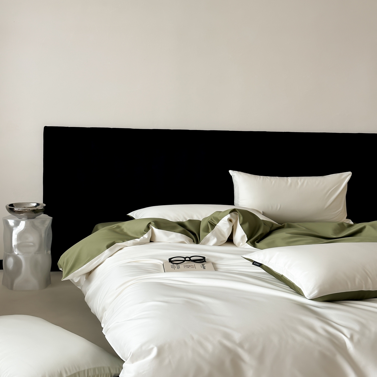 91家纺网 家纺一手货源 找家纺 馨蕊家居 2025春夏新品100S高奢简约长绒棉系列-棉拾光（非会员+20） 控价：不低于218/248/268 棉拾光-灰湖绿