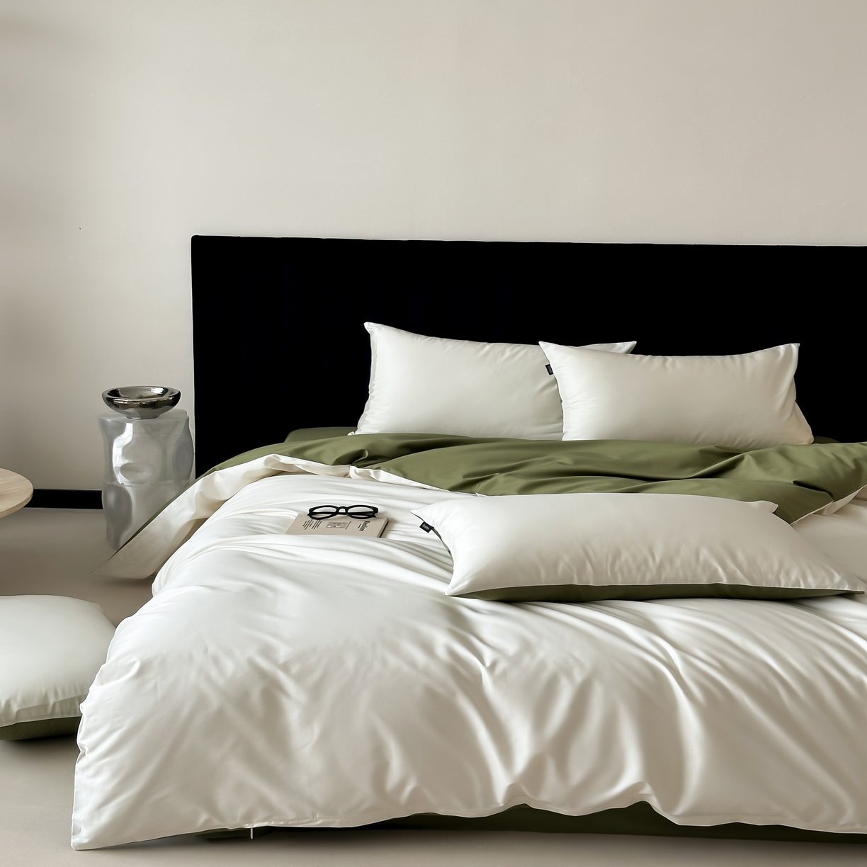 91家纺网 家纺一手货源 找家纺 馨蕊家居 2025春夏新品100S高奢简约长绒棉系列-棉拾光（非会员+20） 控价：不低于218/248/268 棉拾光-灰湖绿