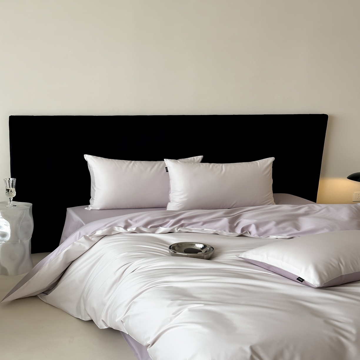 91家纺网 家纺一手货源 找家纺 馨蕊家居 2025春夏新品100S高奢简约长绒棉系列-棉拾光（非会员+20） 控价：不低于218/248/268 棉拾光-满天星紫