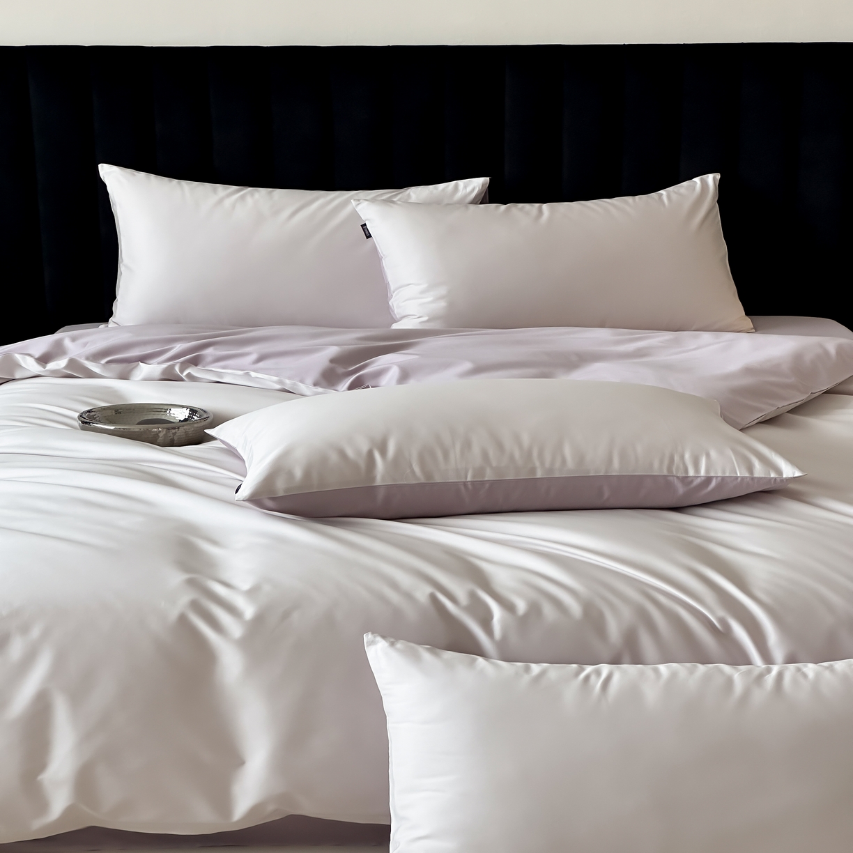 91家纺网 家纺一手货源 找家纺 馨蕊家居 2025春夏新品100S高奢简约长绒棉系列-棉拾光（非会员+20） 控价：不低于218/248/268 棉拾光-满天星紫