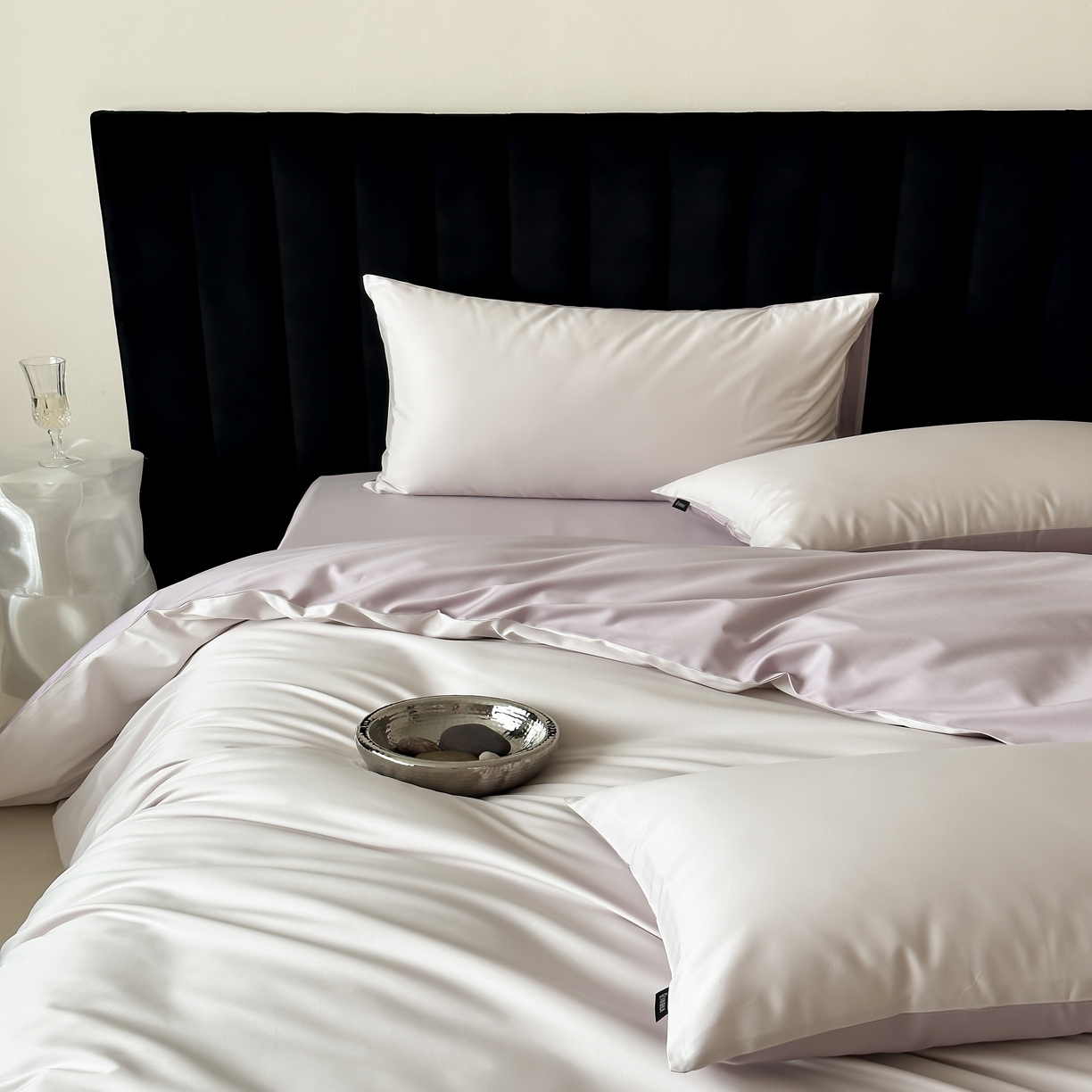 91家纺网 家纺一手货源 找家纺 馨蕊家居 2025春夏新品100S高奢简约长绒棉系列-棉拾光（非会员+20） 控价：不低于218/248/268 棉拾光-满天星紫