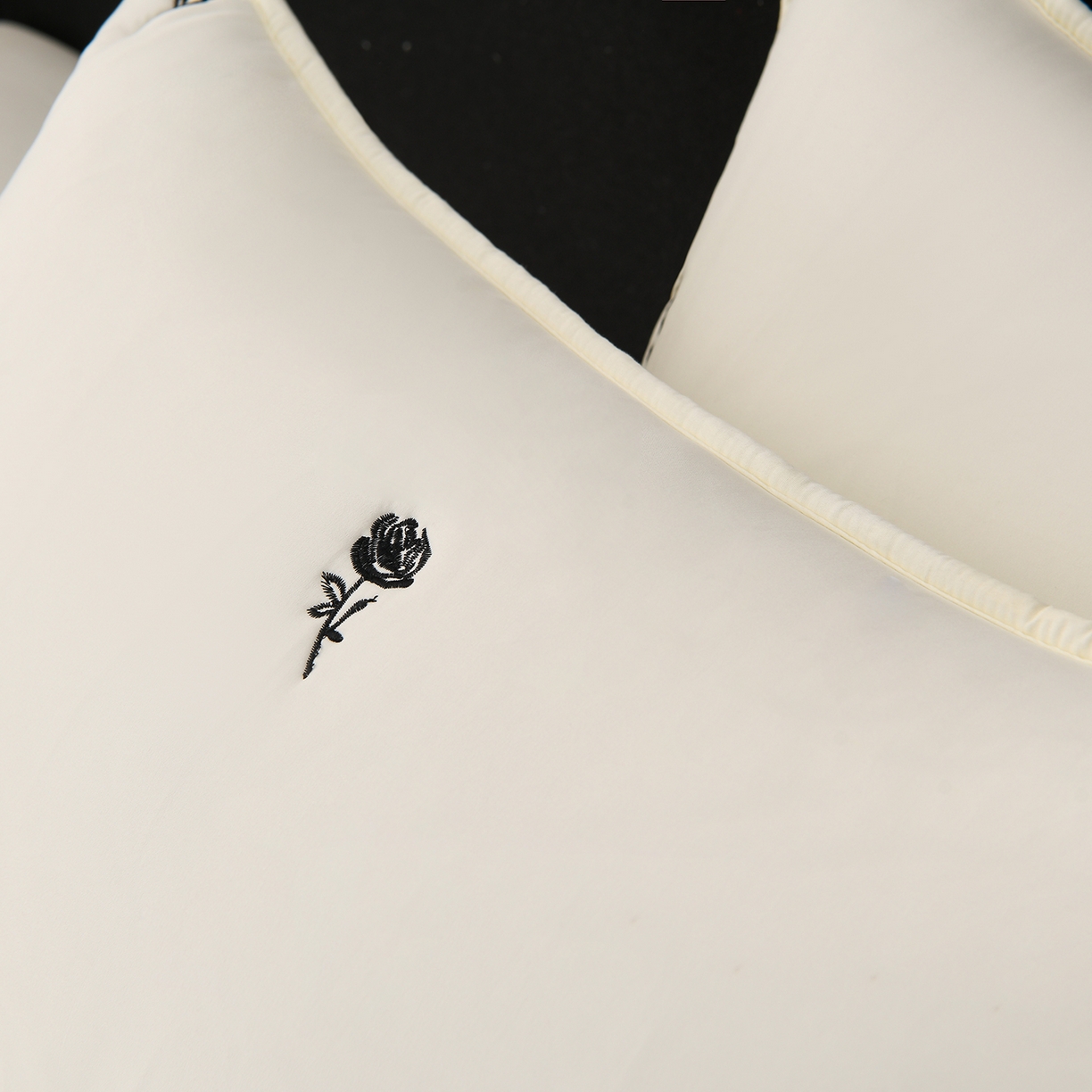 91家纺网 家纺一手货源 找家纺 推推家纺 2025新款A类水洗棉花边床笠单品床笠床笠单件 花边款玫瑰-米白