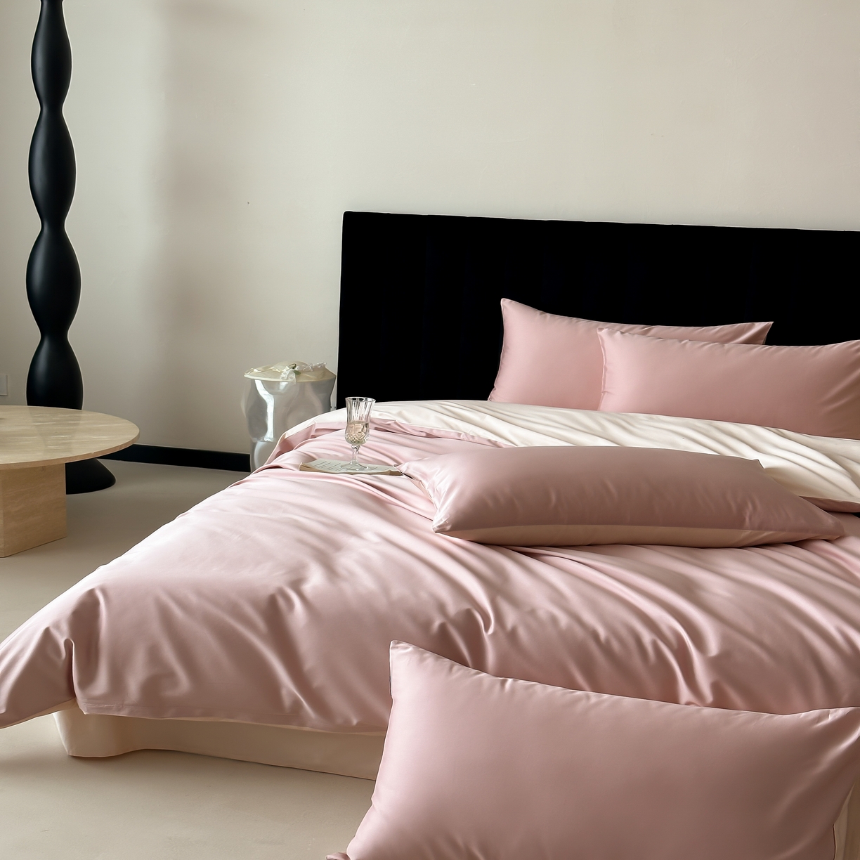 91家纺网 家纺一手货源 找家纺 馨蕊家居 2025春夏新品100S高奢简约长绒棉系列-棉拾光（非会员+20） 控价：不低于218/248/268 棉拾光-慕斯粉