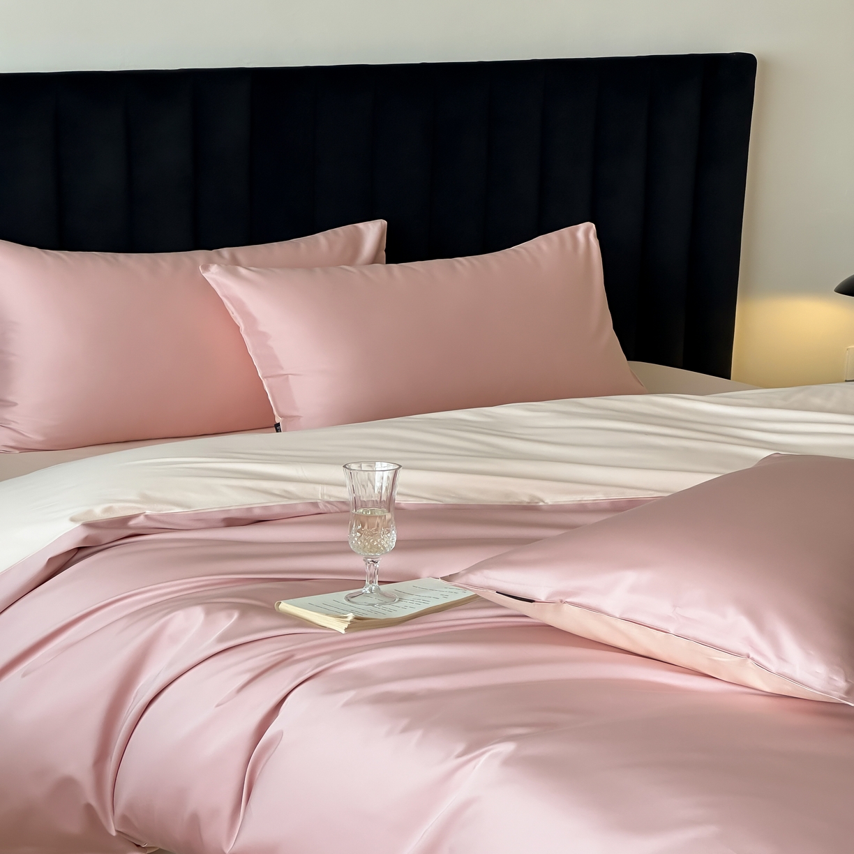 91家纺网 家纺一手货源 找家纺 馨蕊家居 2025春夏新品100S高奢简约长绒棉系列-棉拾光（非会员+20） 控价：不低于218/248/268 棉拾光-慕斯粉