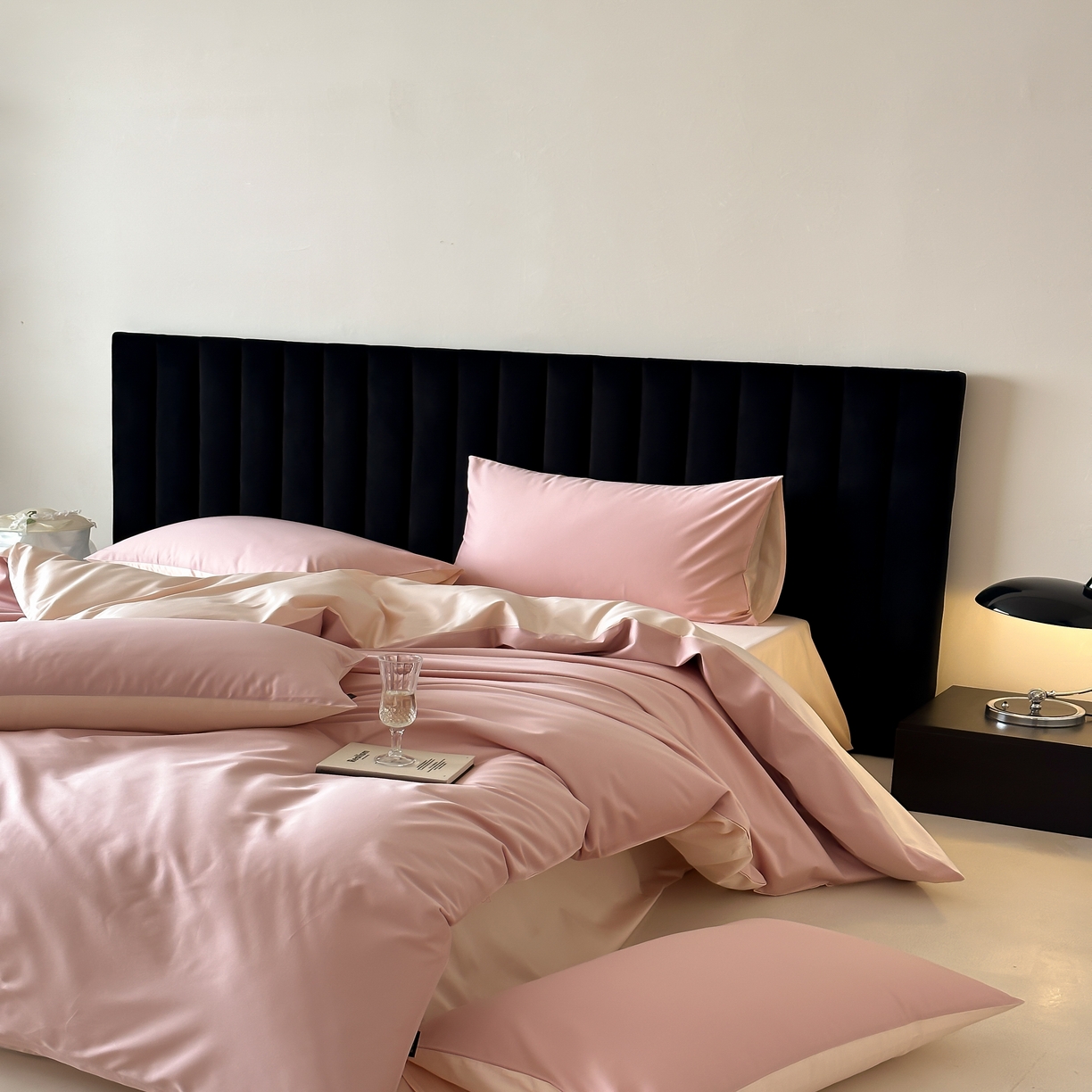 91家纺网 家纺一手货源 找家纺 馨蕊家居 2025春夏新品100S高奢简约长绒棉系列-棉拾光（非会员+20） 控价：不低于218/248/268 棉拾光-慕斯粉