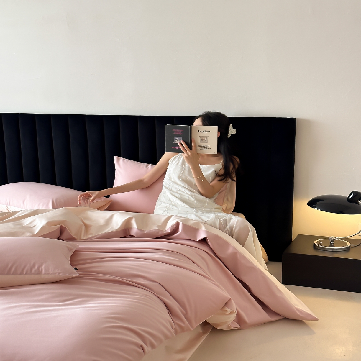 91家纺网 家纺一手货源 找家纺 馨蕊家居 2025春夏新品100S高奢简约长绒棉系列-棉拾光（非会员+20） 控价：不低于218/248/268 棉拾光-慕斯粉