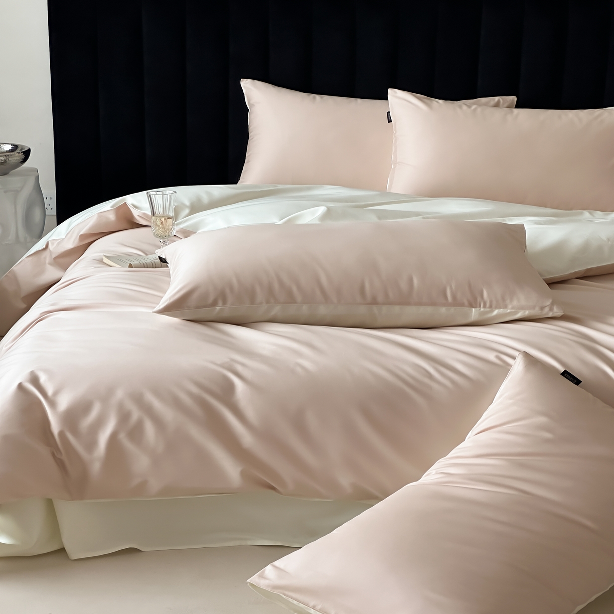 91家纺网 家纺一手货源 找家纺 馨蕊家居 2025春夏新品100S高奢简约长绒棉系列-棉拾光（非会员+20） 控价：不低于218/248/268 棉拾光-奶油杏