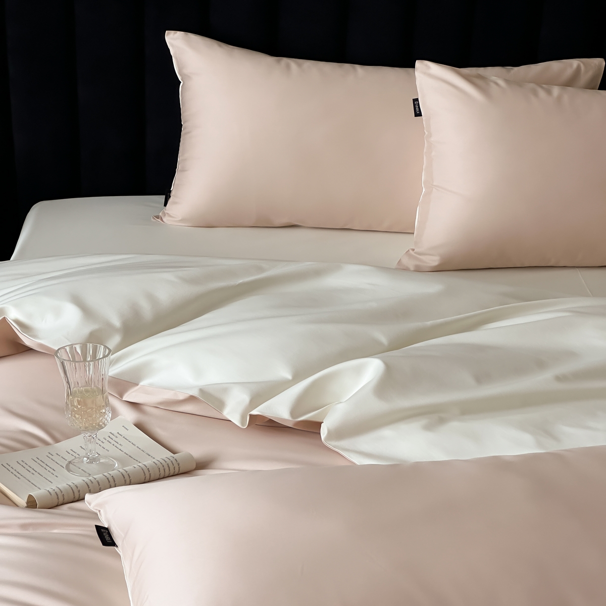 91家纺网 家纺一手货源 找家纺 馨蕊家居 2025春夏新品100S高奢简约长绒棉系列-棉拾光（非会员+20） 控价：不低于218/248/268 棉拾光-奶油杏