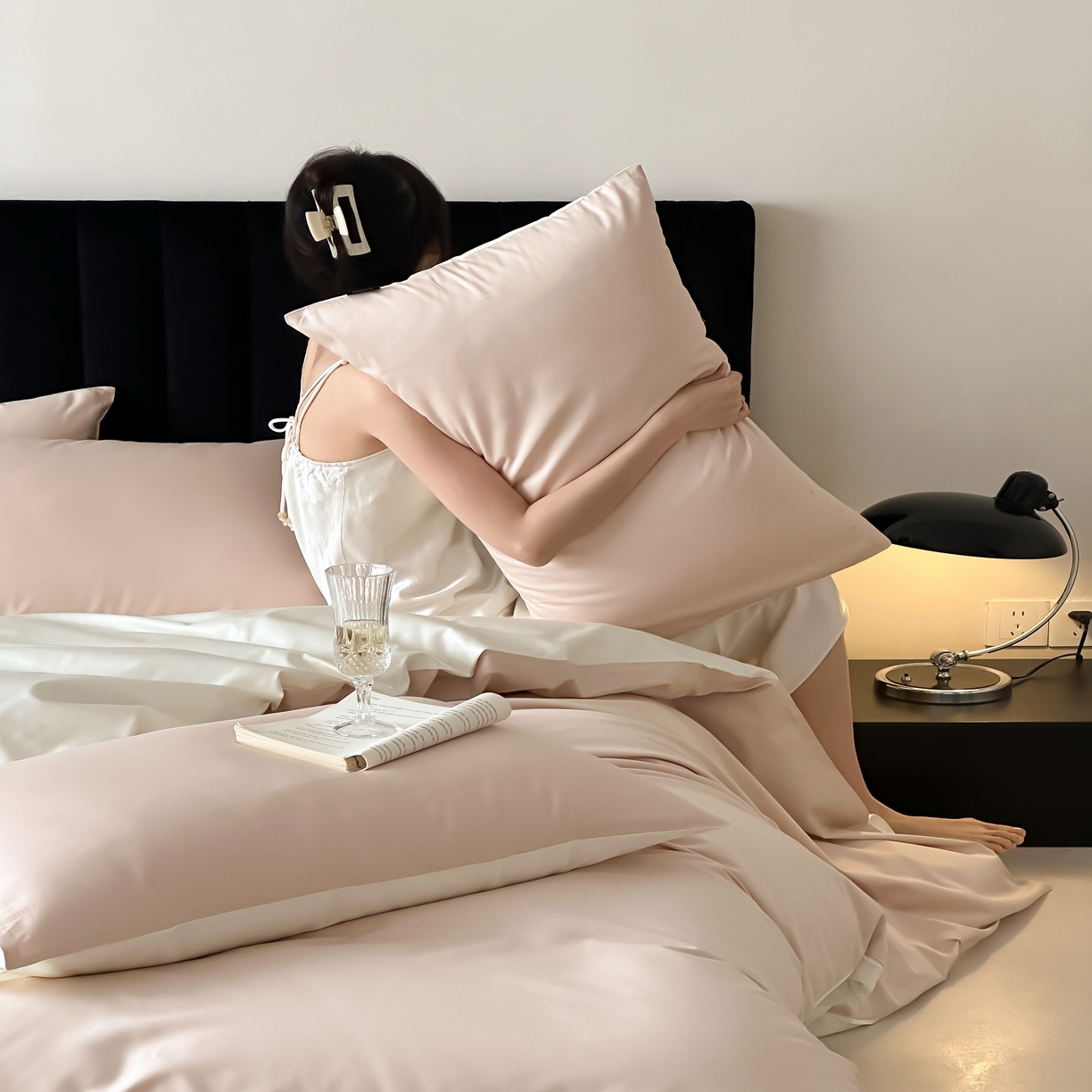 91家纺网 家纺一手货源 找家纺 馨蕊家居 2025春夏新品100S高奢简约长绒棉系列-棉拾光（非会员+20） 控价：不低于218/248/268 棉拾光-奶油杏