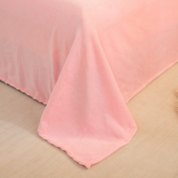 91家纺网 家纺一手货源 找家纺 81号家纺 2025新款双面牛奶绒纯色冬被被子被芯 海棠粉