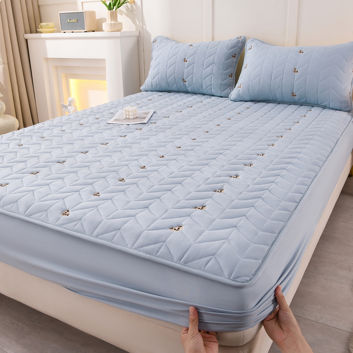 91家纺网 家纺一手货源 找家纺 （总）推推家纺 2025新款A类水洗棉床笠单品床笠床笠单件