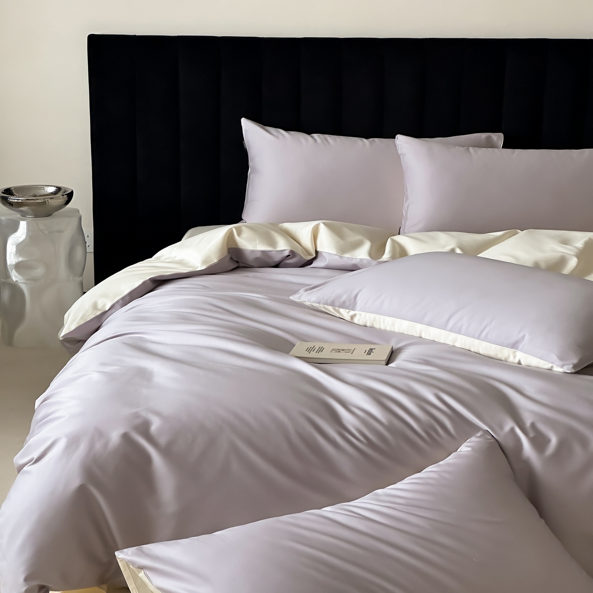 91家纺网 家纺一手货源 找家纺 馨蕊家居 2025春夏新品100S高奢简约长绒棉系列-棉拾光（非会员+20） 控价：不低于218/248/268 棉拾光-婉若紫