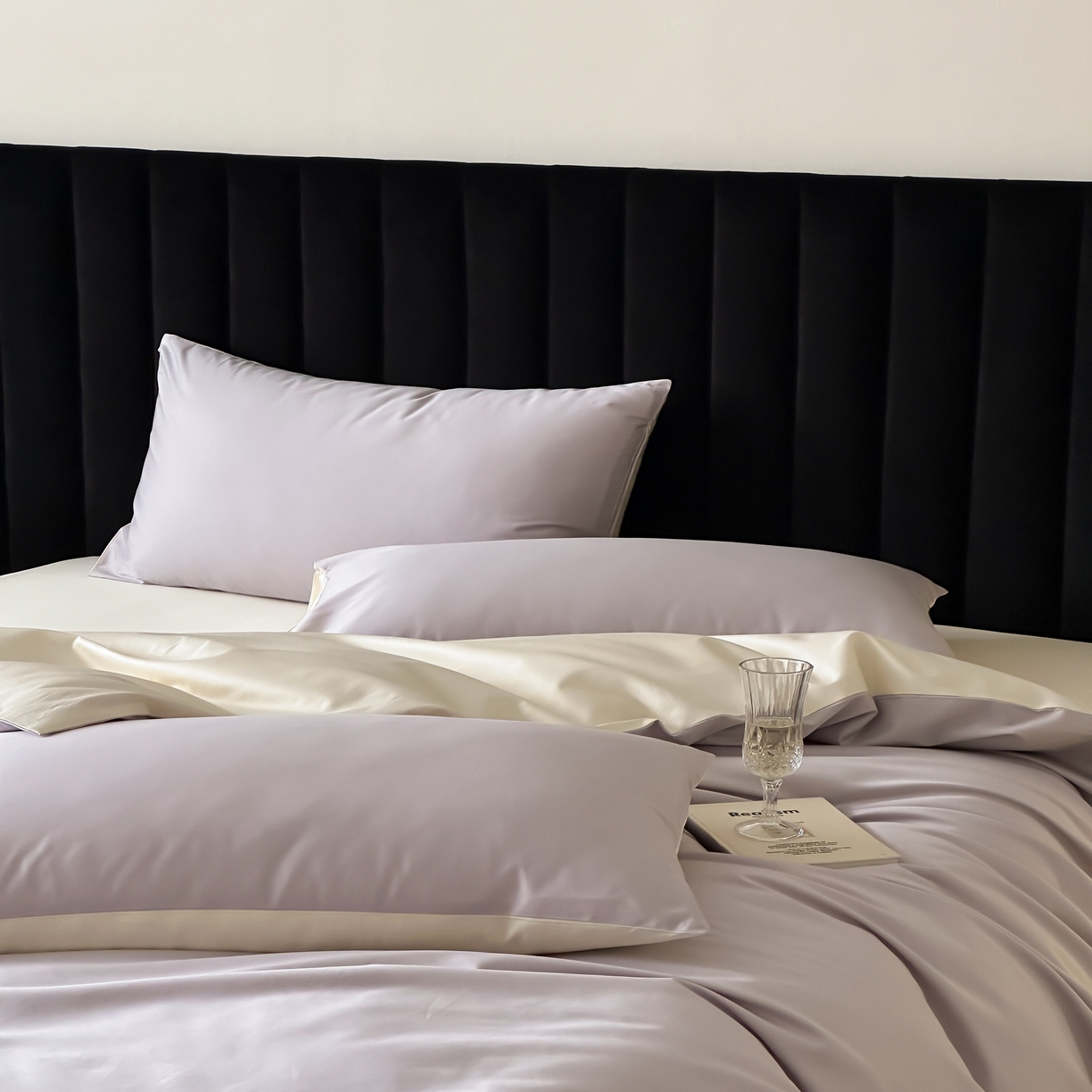 91家纺网 家纺一手货源 找家纺 馨蕊家居 2025春夏新品100S高奢简约长绒棉系列-棉拾光（非会员+20） 控价：不低于218/248/268 棉拾光-婉若紫