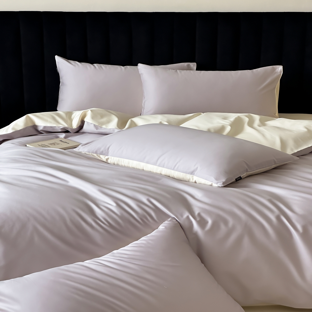 91家纺网 家纺一手货源 找家纺 馨蕊家居 2025春夏新品100S高奢简约长绒棉系列-棉拾光（非会员+20） 控价：不低于218/248/268 棉拾光-婉若紫