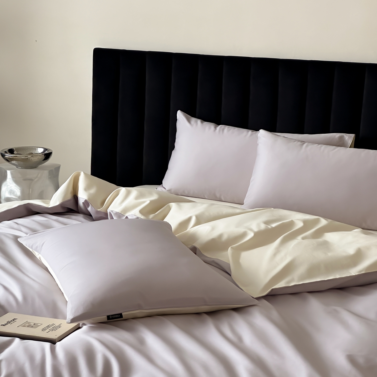 91家纺网 家纺一手货源 找家纺 馨蕊家居 2025春夏新品100S高奢简约长绒棉系列-棉拾光（非会员+20） 控价：不低于218/248/268 棉拾光-婉若紫