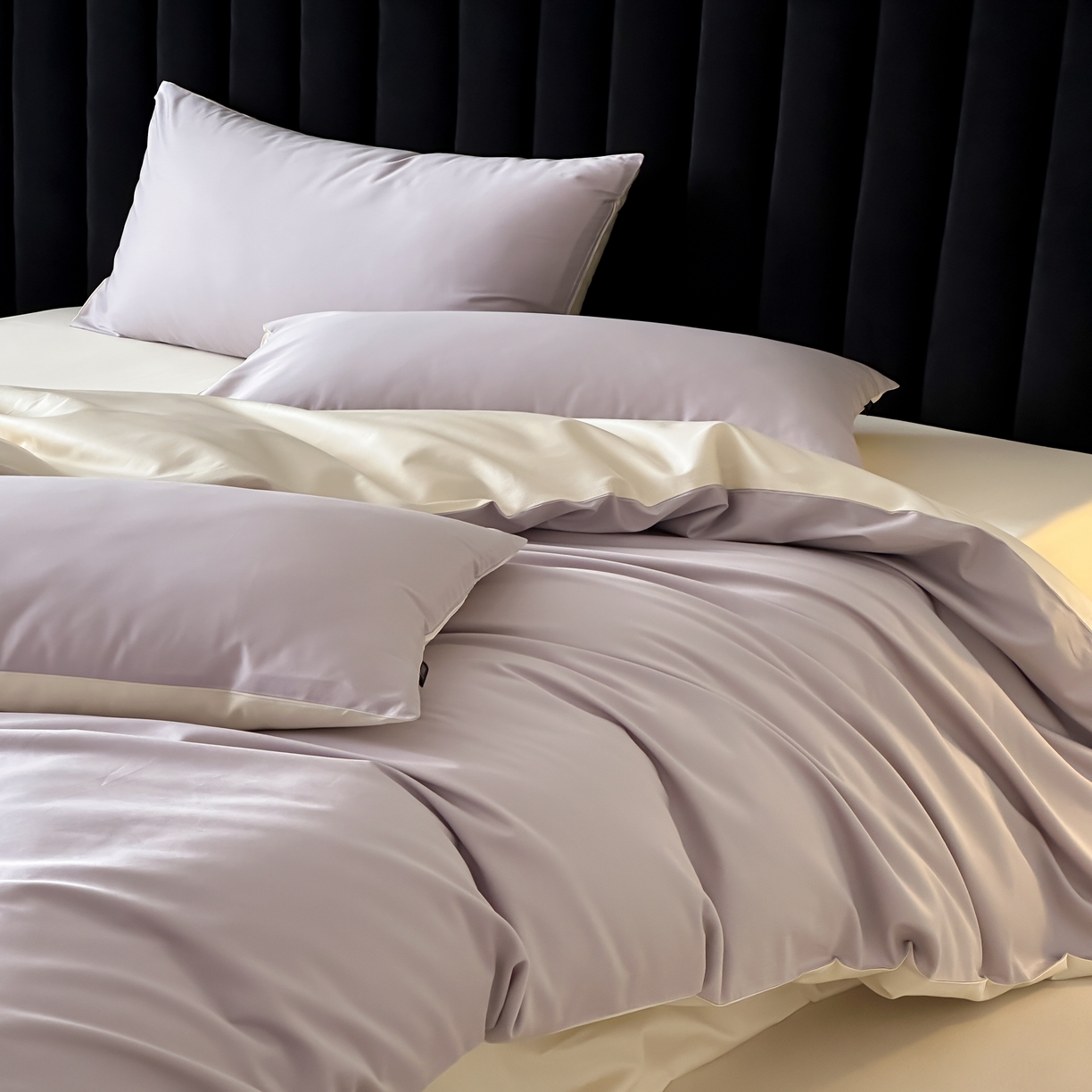 91家纺网 家纺一手货源 找家纺 馨蕊家居 2025春夏新品100S高奢简约长绒棉系列-棉拾光（非会员+20） 控价：不低于218/248/268 棉拾光-婉若紫