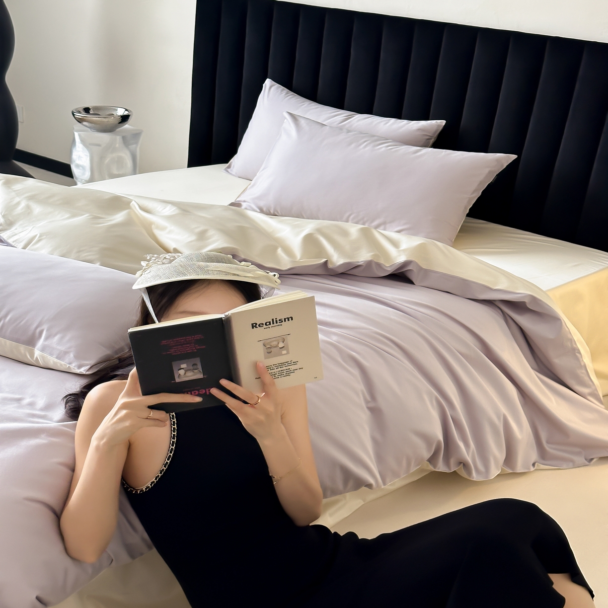 91家纺网 家纺一手货源 找家纺 馨蕊家居 2025春夏新品100S高奢简约长绒棉系列-棉拾光（非会员+20） 控价：不低于218/248/268 棉拾光-婉若紫