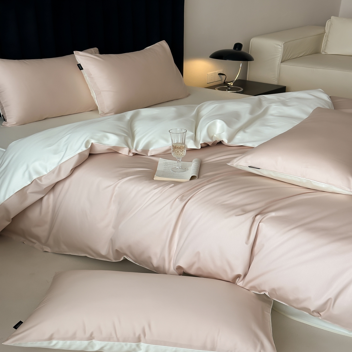 91家纺网 家纺一手货源 找家纺 馨蕊家居 2025春夏新品100S高奢简约长绒棉系列-棉拾光（非会员+20） 控价：不低于218/248/268 棉拾光-香槟