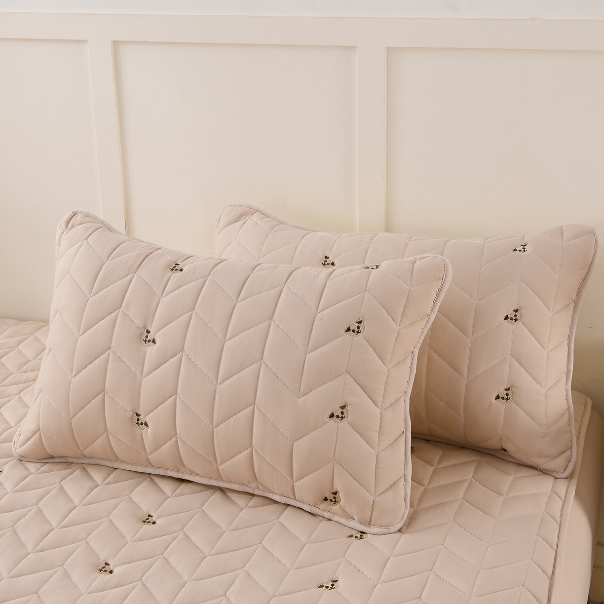 91家纺网 家纺一手货源 找家纺 推推家纺 2025新款A类水洗棉床笠单品床笠床笠单件 可爱熊-卡其