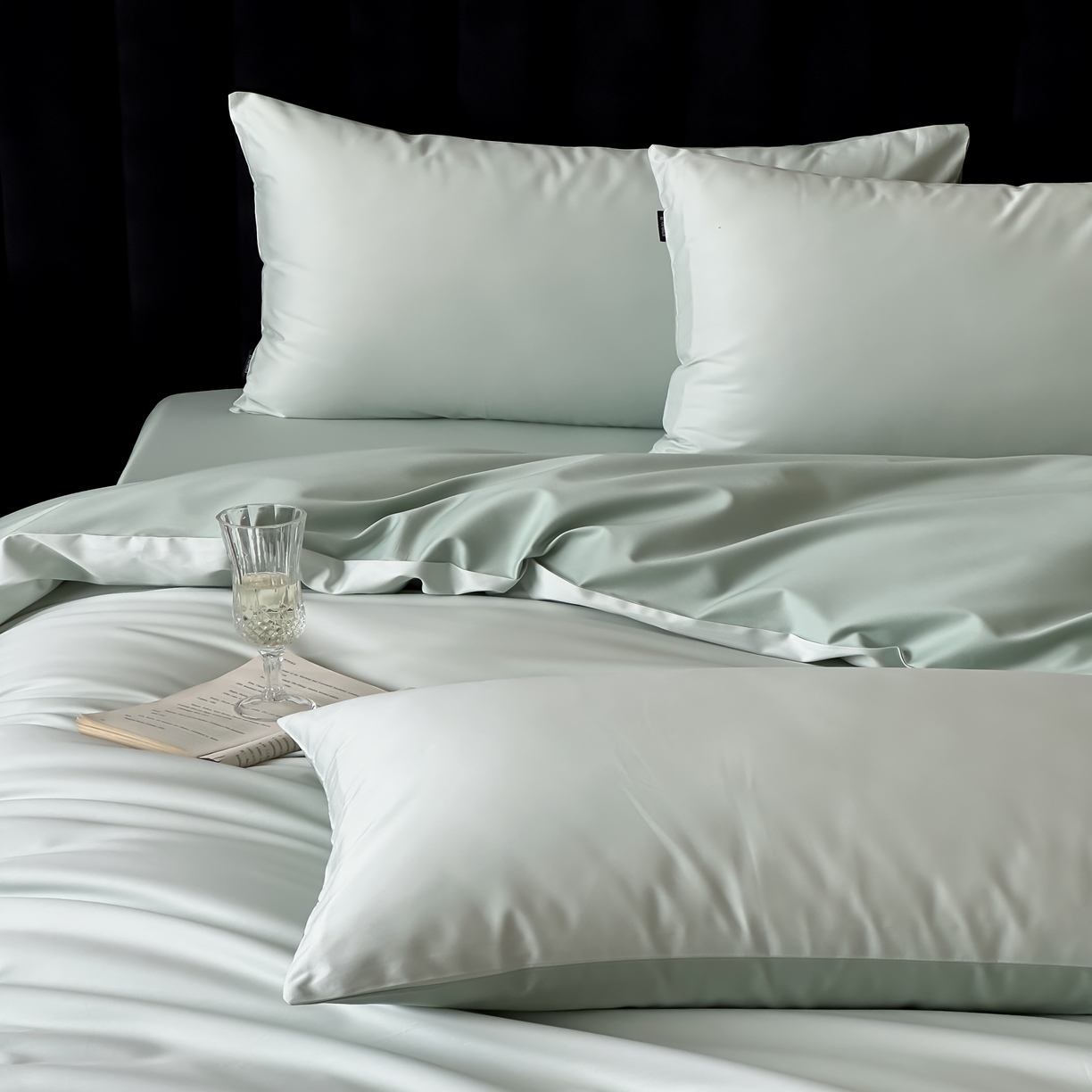 91家纺网 家纺一手货源 找家纺 馨蕊家居 2025春夏新品100S高奢简约长绒棉系列-棉拾光（非会员+20） 控价：不低于218/248/268 棉拾光-香草青提