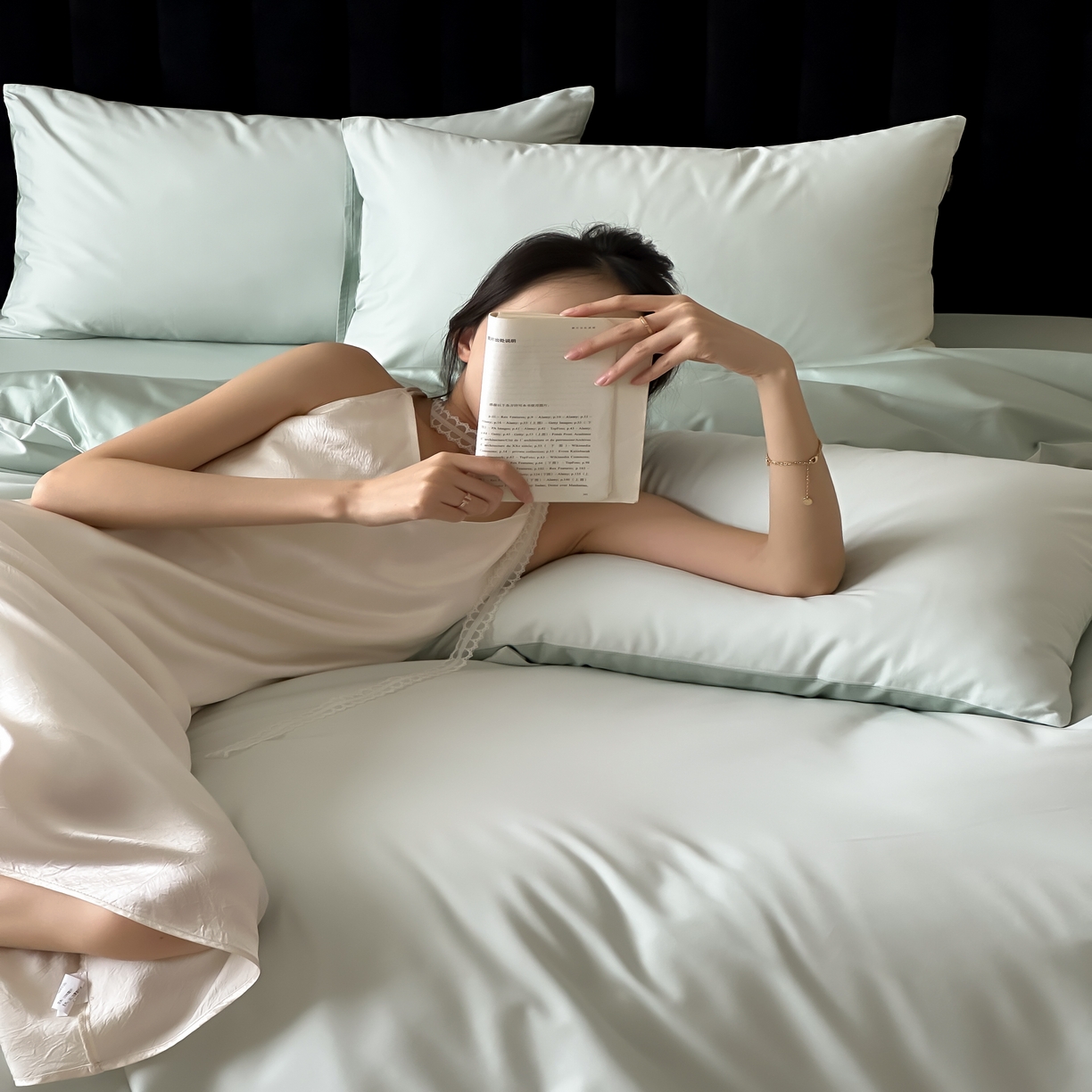 91家纺网 家纺一手货源 找家纺 馨蕊家居 2025春夏新品100S高奢简约长绒棉系列-棉拾光（非会员+20） 控价：不低于218/248/268 棉拾光-香草青提