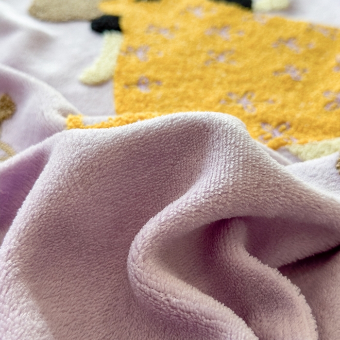 91家纺网 家纺一手货源 找家纺 丝羽坊 2025新款A类潮款加厚牛奶绒四件套 花裙女孩