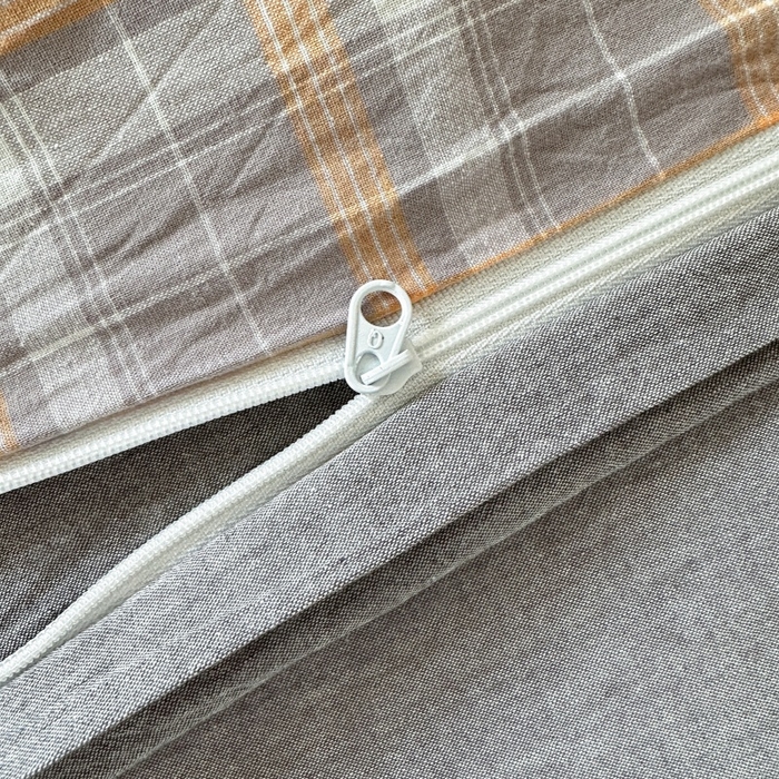 91家纺网 家纺一手货源 找家纺 良品汇馆 2025【学生三件套】纯棉学生宿舍三件套床品件套格子纯色单人上下铺0.9床笠 映像格灰