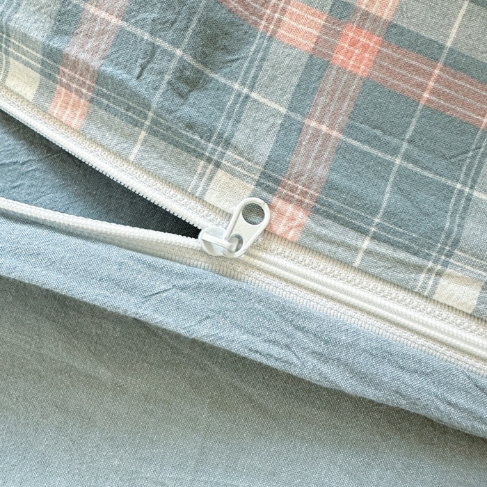 91家纺网 家纺一手货源 找家纺 良品汇馆 2025【学生三件套】纯棉学生宿舍三件套床品件套格子纯色单人上下铺0.9床笠 映像格蓝