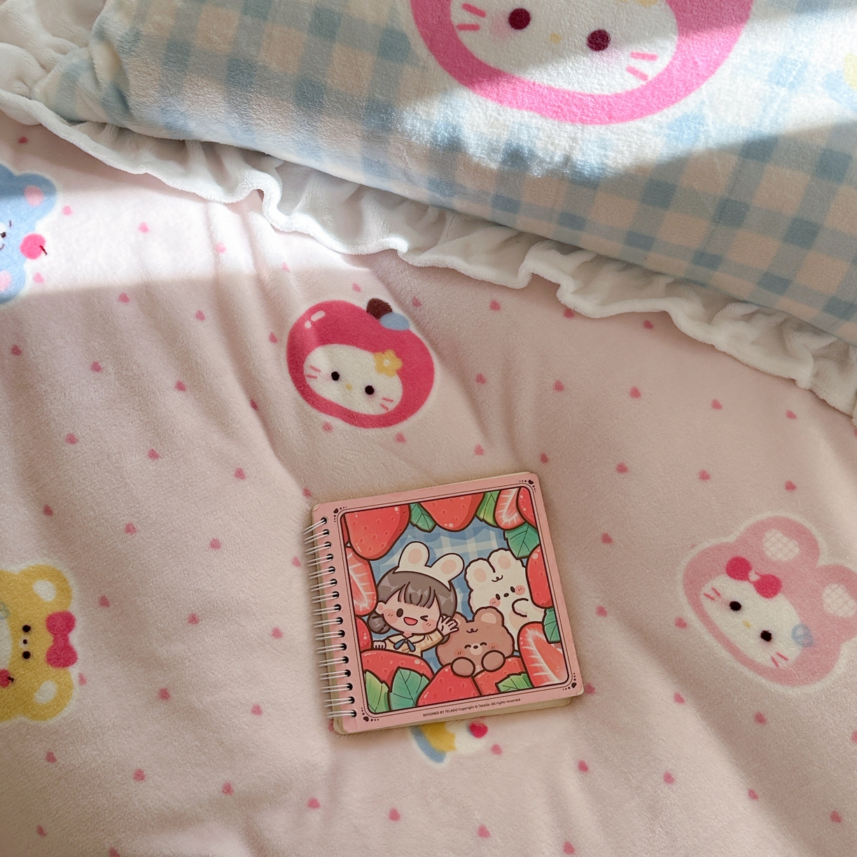 91家纺网 家纺一手货源 找家纺 美乐迪家纺 2025新款加厚牛奶绒花边四件套 甜心派对