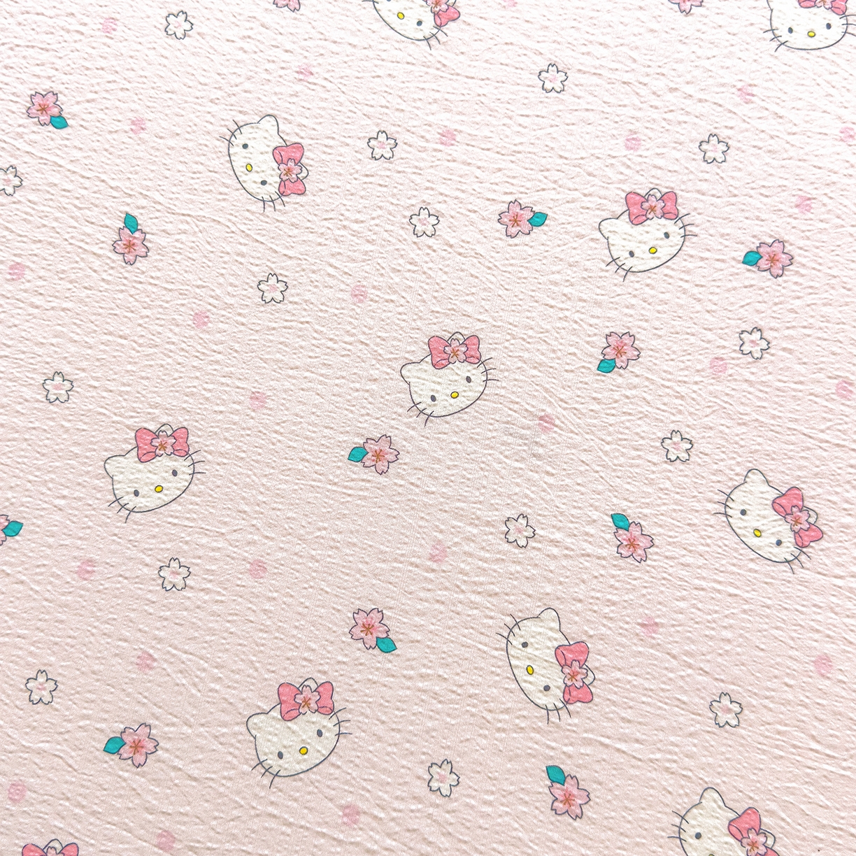 91家纺网 家纺一手货源 找家纺 梦庭帛美 2025新款高克重110克云感提花皱皱纱正版三丽鸥床笠 粉樱凯蒂