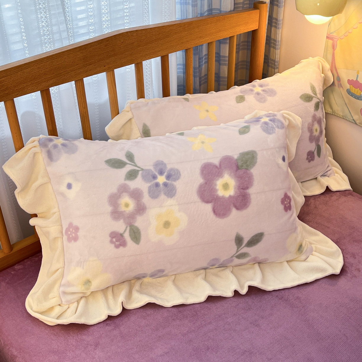 91家纺网 家纺一手货源 找家纺 川悦生活 2025新款A类韩版花边牛奶绒四件套 花边莉莉柒缇