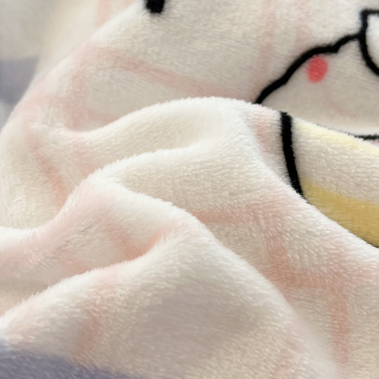 91家纺网 家纺一手货源 找家纺 川悦生活 2025新款A类韩版花边牛奶绒四件套 花边甜茶小猫