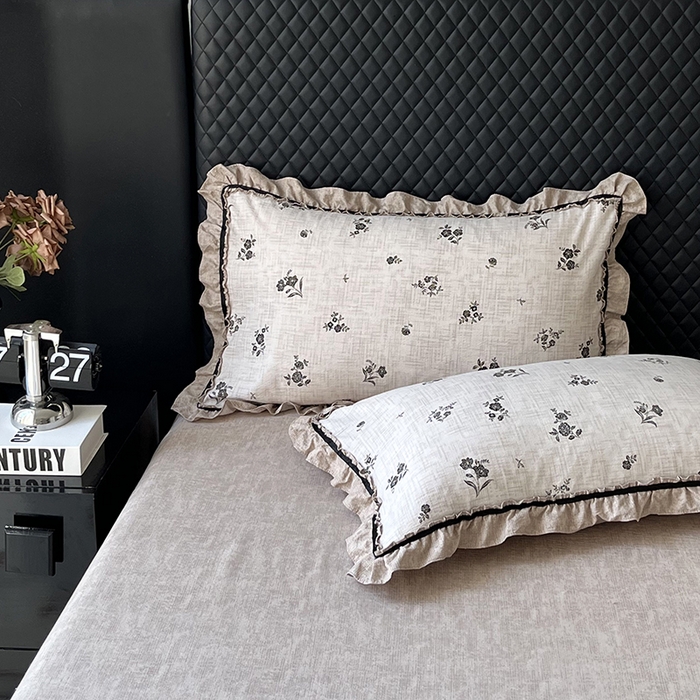 91家纺网 家纺一手货源 找家纺 （总）金纱玉纺家纺 2025新款古法水洗花边床裙床单四件套