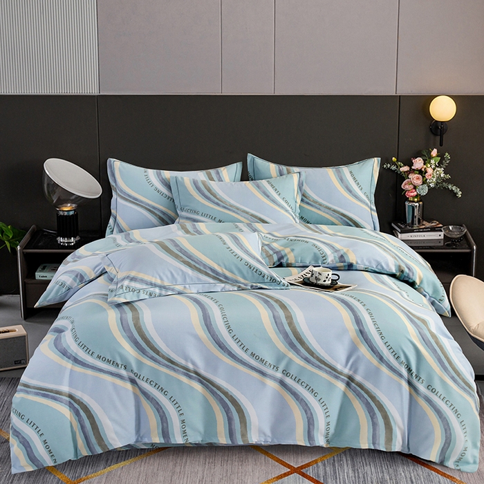 金纱玉纺 2025年新款加厚四件套 阿尔卑斯-蓝