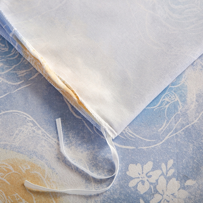 91家纺网 家纺一手货源 找家纺 金纱玉纺 2025年新款加厚四件套 花香满园-蓝