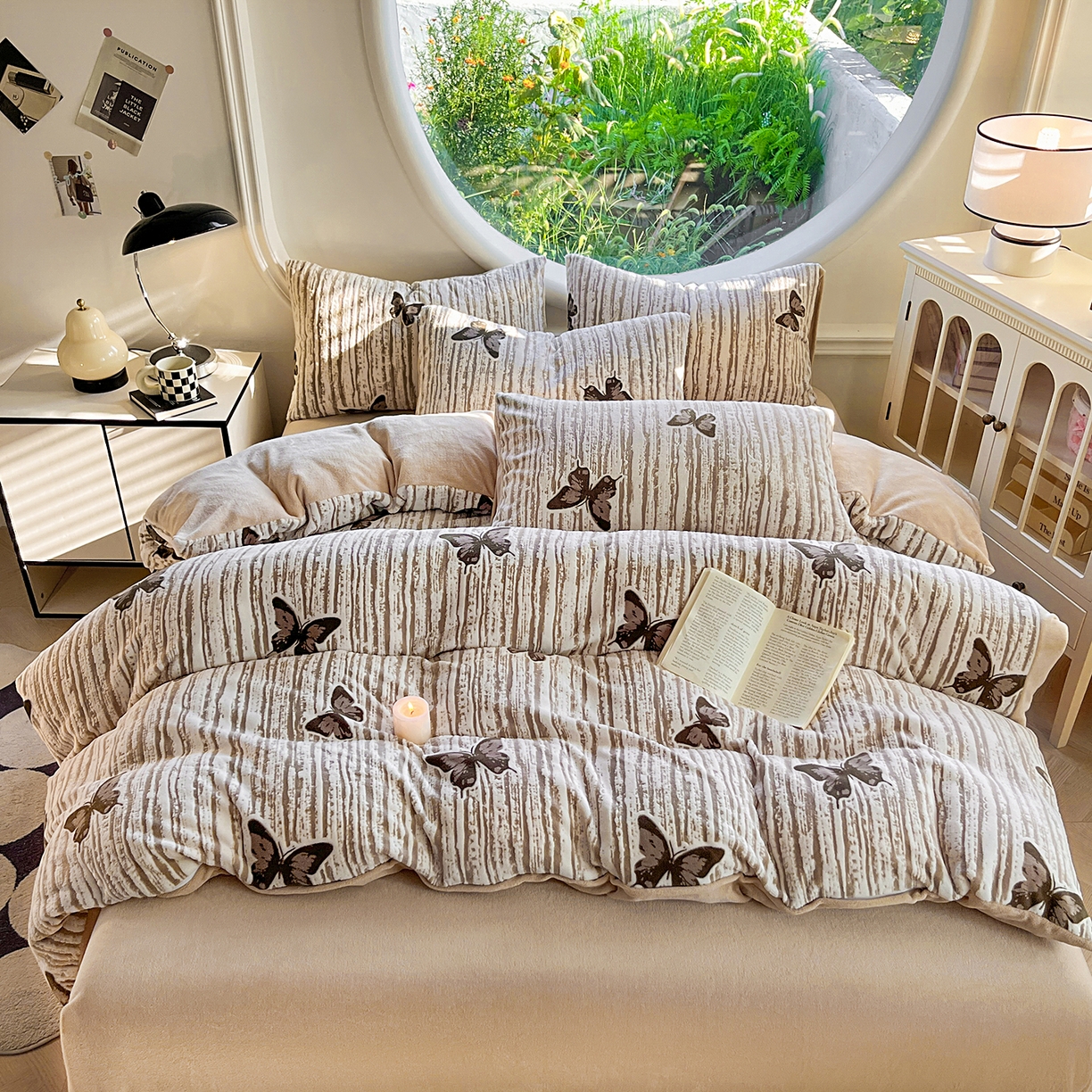 91家纺网 家纺一手货源 找家纺 （总）大境 2025秋冬新款A类230克牛奶绒雕花烂花绒宝宝绒床笠款床单款四件套