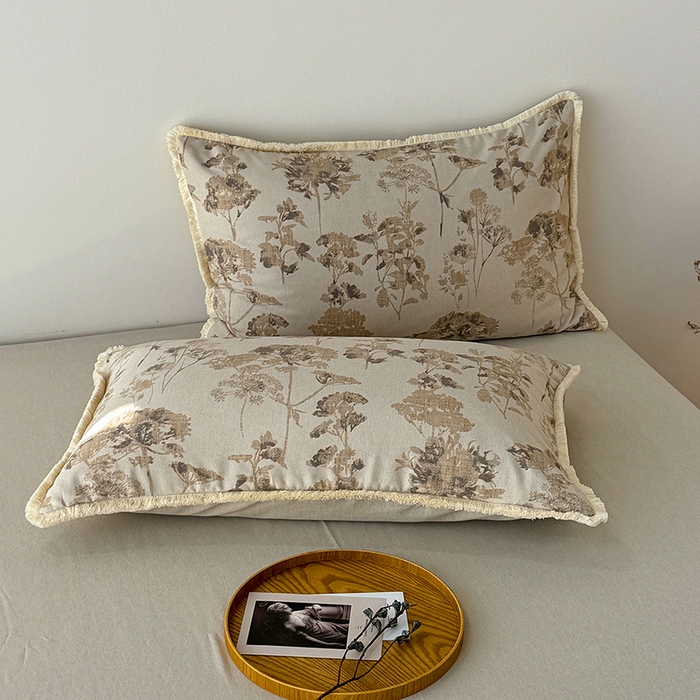 91家纺网 家纺一手货源 找家纺 竹合家纺 2026高克重流苏色织亚麻复古侘寂风小布袋四件套（零售价格不可低于148元） 流苏雨露麻-华尔兹