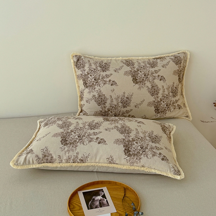 91家纺网 家纺一手货源 找家纺 竹合家纺 2026高克重流苏色织亚麻复古侘寂风小布袋四件套（零售价格不可低于148元） 流苏雨露麻-墨尔本