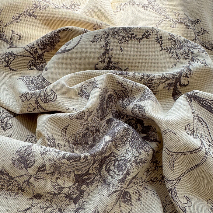 91家纺网 家纺一手货源 找家纺 竹合家纺 2026高克重流苏色织亚麻复古侘寂风小布袋四件套（零售价格不可低于148元） 流苏雨露麻-如梦令