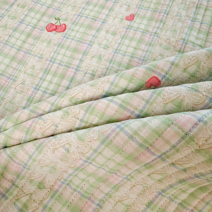 91家纺网 家纺一手货源 找家纺 梵朴 2025新款A类棉加绒一面纯棉一面宝宝婴儿牛奶绒双面可用床盖学生宿舍床垫炕盖-学生床图 薄荷糖樱桃